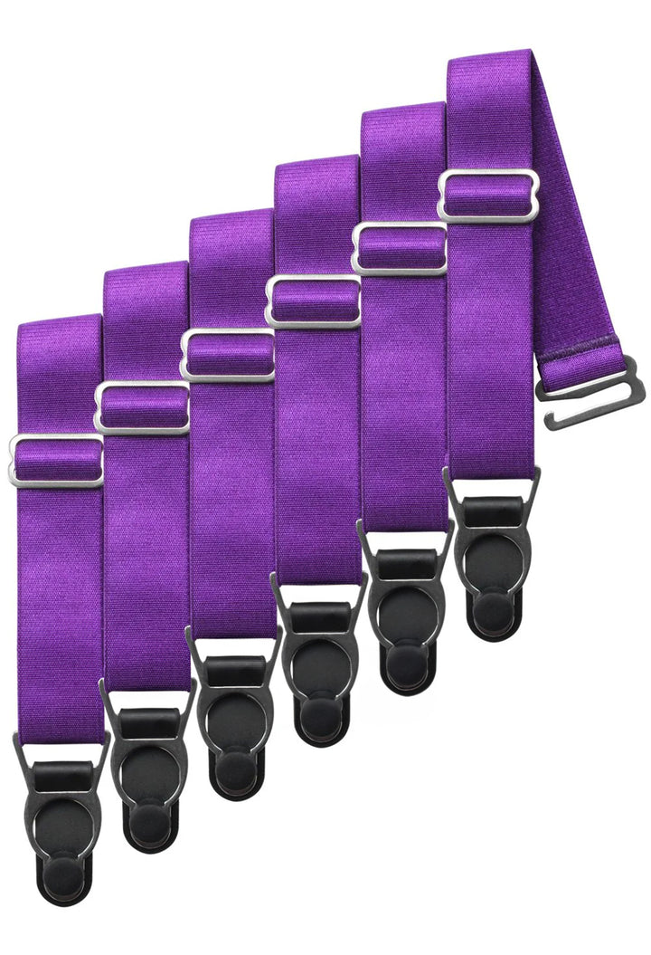 Removable corset garter straps in purple