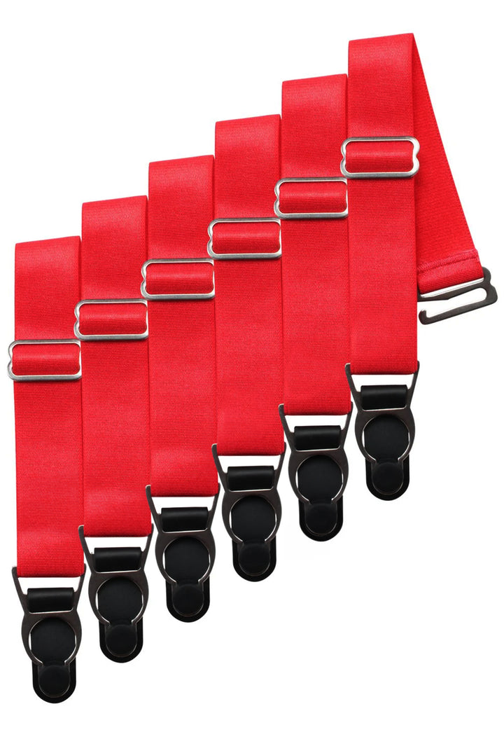 Removable corset garter straps in red